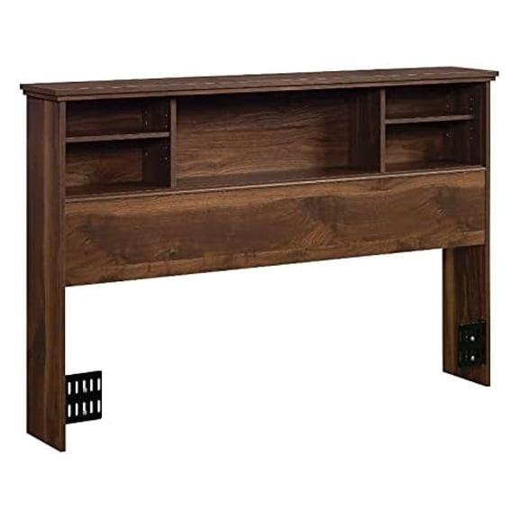 Exlonjet River Ranch Full/Queen Bookcase Headboard Grand Walnut, Grand Walnut Finish