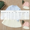 thumbnail image 3 of IVEYRTF Girls Knit Sweater Top and Skirt Set Long Sleeve Cute Bow Tie Casual Fall Winter Soft Fit Outwear 2 Piece Outfit for Kids 1-8 Years(Pink,1 Years), 3 of 7