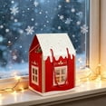 thumbnail image 6 of Decorative House Christmas Gift Box Handmade Paper Craft Holiday Family Activities Home Decoration Accessory, 6 of 9
