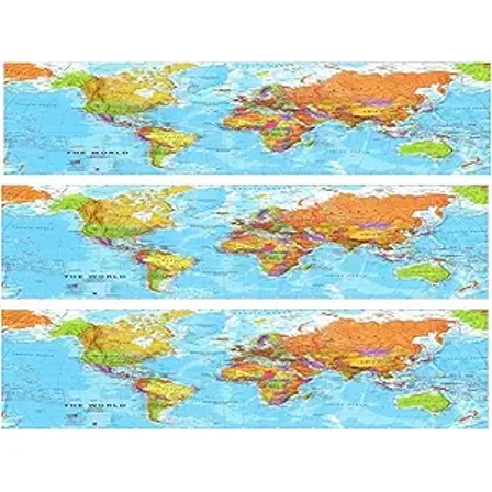 World Map Birthday Cake Side Strip Edible Images By TNCT
