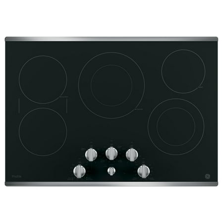 PP7030SJSS 30 Built in Electric Cooktop with 5 Radiant Cooking Elements Front Center Control Knobs Hot Surface Indicator Keep-Warm Setting and Melt Setting in Black with Stainless Steel Frame