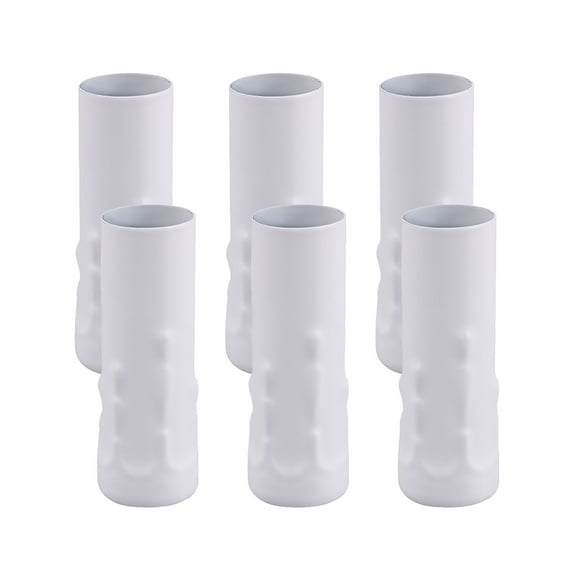 BQLZR 6x White Chandelier Light Cover Sleeves Sockets 25mm Dia 80mm Length