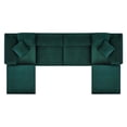 thumbnail image 5 of Modway Commix 6-Piece Down Filled Overstuffed Performance Velvet Sectional Sofa in Green, 5 of 5
