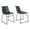 Black, variant on Plata Import Milana 17.5" Faux Leather Dining Chairs in Tan (Set of 2)