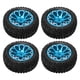 thumbnail image 1 of Neumático De Goma RC, Conducción Suave 4 Piezas / Juego Amortiguación Fuerte 1/10 Neumáticos De Rueda De Automóvil RC Llantas De Aleación De Aluminio Con Textura Profunda ANGGREK Azul, 1 of 8
