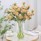 thumbnail image 3 of 1 Branch Artificial Roses Real Touch Flower Arrangement Vibrant Color Eye-catching Multicolor Artificial Roses Flowers for Party, 3 of 4