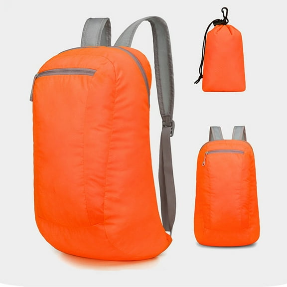 Foldable Backpack, Lightweight Travel Daypack for Hiking & Sports, Water-Resistant Portable Bag with Drawstring Closure