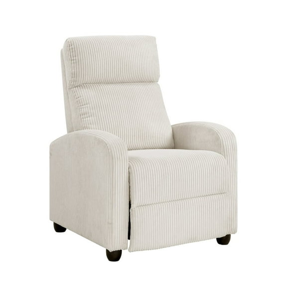 Lexicon Maye Corduroy Push Back Reclining Chair in Beige