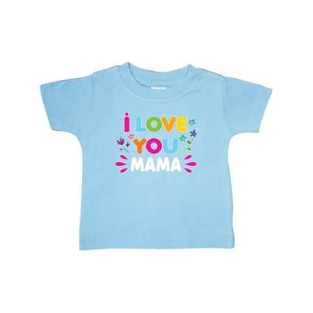 

Inktastic I Love You Mama with Flowers Gift Baby Girl T-Shirt