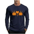 thumbnail image 2 of FDGIU Men's Halloween Graphic Tees Men Fashion Casual Print Sports Long Sleeves Round-Neck Blouses Shirts Casual Shirts, 2 of 5