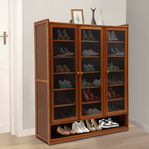 8 Tiers Shoe Cabinet, Freestanding Shoe Rack, Shoe Organiazer 91*32*107 cm