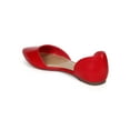 thumbnail image 3 of Breckelles CE02 Women Leatherette Pointy Toe D'orsay Classic Slip On Flat, 3 of 5