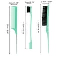 thumbnail image 2 of Unique Bargains 3pcs Women Durable Rat Tail Comb for Curly Straight Wavy Wet Thin Hair ABS Green, 2 of 3