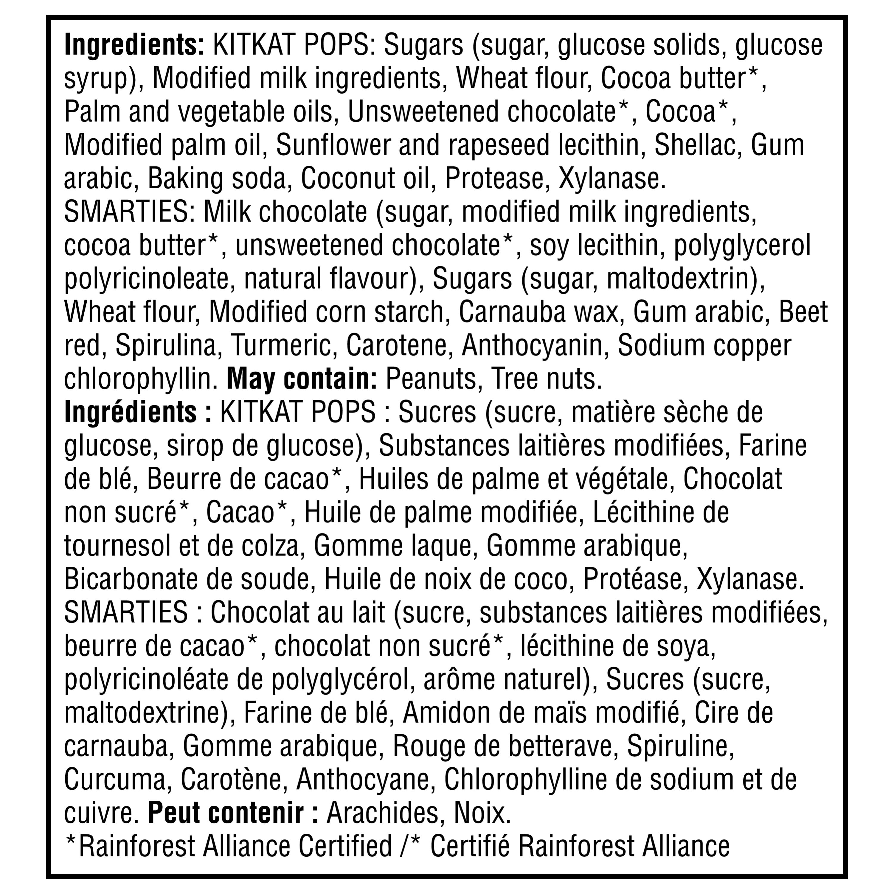 Kitkat Pops avec Smarties 160 g