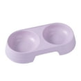 thumbnail image 2 of jiaroswwei Pet Dishes Solid Color Double Bowl PP Material Cat Food Dispenser for Indoor, 2 of 8