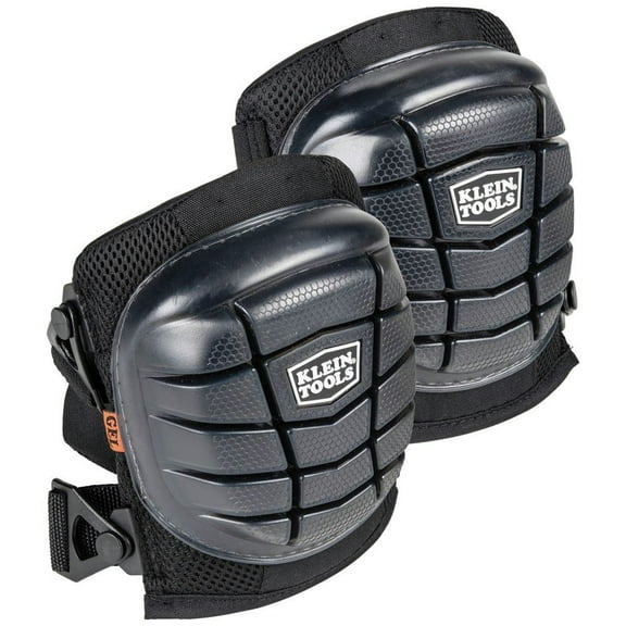 Klein Tools 60184 2-Piece Lightweight Gel Knee Pad Set - One Size, Black