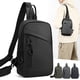 thumbnail image 1 of Bolso bandolera de pecho para hombre | Mochila bandolera de poliéster impermeable | Mochila deportiva casual de moda | Diseño de múltiples compartimentos | 28x19x10cm | Bolso versátil para exteriores, 1 of 6