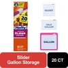 Hefty Slider Gallon Storage Bags, 20 Count