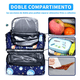 thumbnail image 4 of Lonchera Térmica Bloosom  Doble Bolsa De Almuerzo Hombro Para Niños Azul Oscuro, 4 of 4