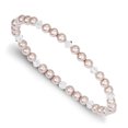 thumbnail image 1 of Enfants 4mm Rose Coquille Perles Cristaux Stretch Wrap Bracelet Perle, 1 of 6