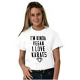 thumbnail image 3 of Vegan Love Karats Funny Diamond Lover Women's Graphic T Shirt Tees Brisco Brands X, 3 of 5