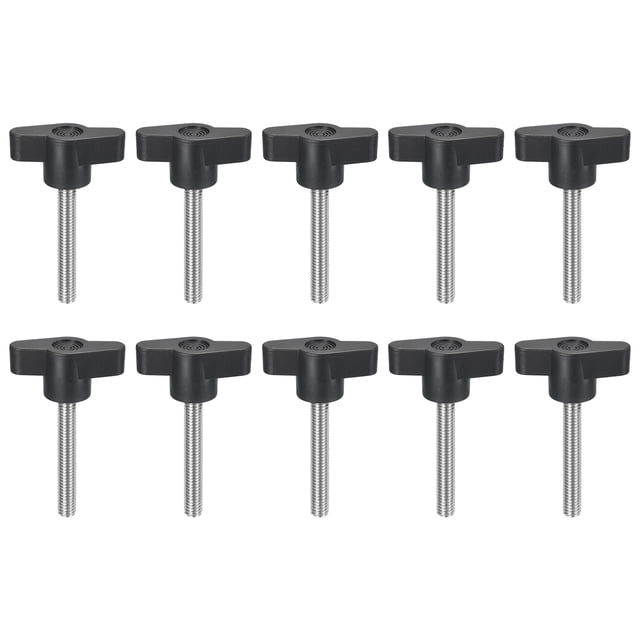 Uxcell Vis de Serrage en Acier Inoxydable 304 en Forme de T Vis à Pouce M6 x 40mm 10
