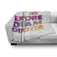 thumbnail image 3 of Dream Soft Flannel Fleece Throw Blanket, Explore Dream and Discover Words Summer Vacation Theme with a Boat Motif Tropical, Cozy Plush for Indoor and Outdoor Use, 50" x 70", Multicolor, by Ambesonne, 3 of 6