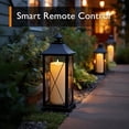 thumbnail image 4 of Homemory Flameless Pillar Candles Waterproof Outdoor Battery Operated LED with Remote and Timer, White, Set of 2, 4 x 12 Inch, 4 of 7