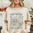 thumbnail image 5 of Isaiah 43:2 Christian Sweatshirt – “Deep Waters” Inspirational Pullover with Ocean Waves & Sea Life Graphic, 5 of 6