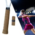 thumbnail image 4 of Absorption Dull Polish Shock-proof Racquet Handle Grip Imitation Cowhide Badminton Squash Tennis Racket Inner Overgrip grey, 4 of 6