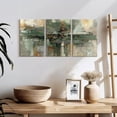 thumbnail image 3 of Elephant Stock Morning Fjord Rifle Green Wall Art - Horizontal Multi Panel Canvas - Living Room Wall Decor - Abstract Multi Panel - Green And Gray Decor By Silvia Vassileva - 26" x 12", 3 of 8