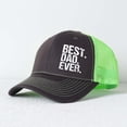 thumbnail image 5 of BEST.DAD.EVER. Letter Embroidered Color Block Trucker Hat Unisex Adjustable Cotton Breathable Fashion Cap for Travel Daily Wear, 5 of 9