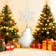 thumbnail image 4 of mfyjkho Adorno de copo de nieve blanco de plástico para árbol de Navidad, decoración navideña, colgante de plumas para árbol festivo, chimenea o decoración interior. Tamaño: 11 x 4 x 2 cm. 1 unidad., 4 of 6