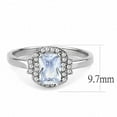 thumbnail image 2 of Womens Rings High polished (no plating) Stainless Steel Ring with AAA Grade CZ in Light Amethyst DA246, 2 of 5