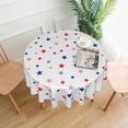 thumbnail image 6 of 4th of July Tablecloth 250 Anniversary USA Patriotic Red White and Blue Star Patterns Round Tablecloth for Independence Day Kitchen and Party Decor, 150cm/59.06in, 6 of 6