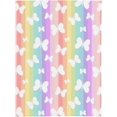 thumbnail image 2 of Butterflies On Rainbow Stripes Printed Flannel Blanket , Fleece Throw Blanket Super Soft Thicken Blanket , Fuzzy Warm Cozy Plush Microfiber Blankets for Bed Couch Sofa and All Season 80"x60", 2 of 6