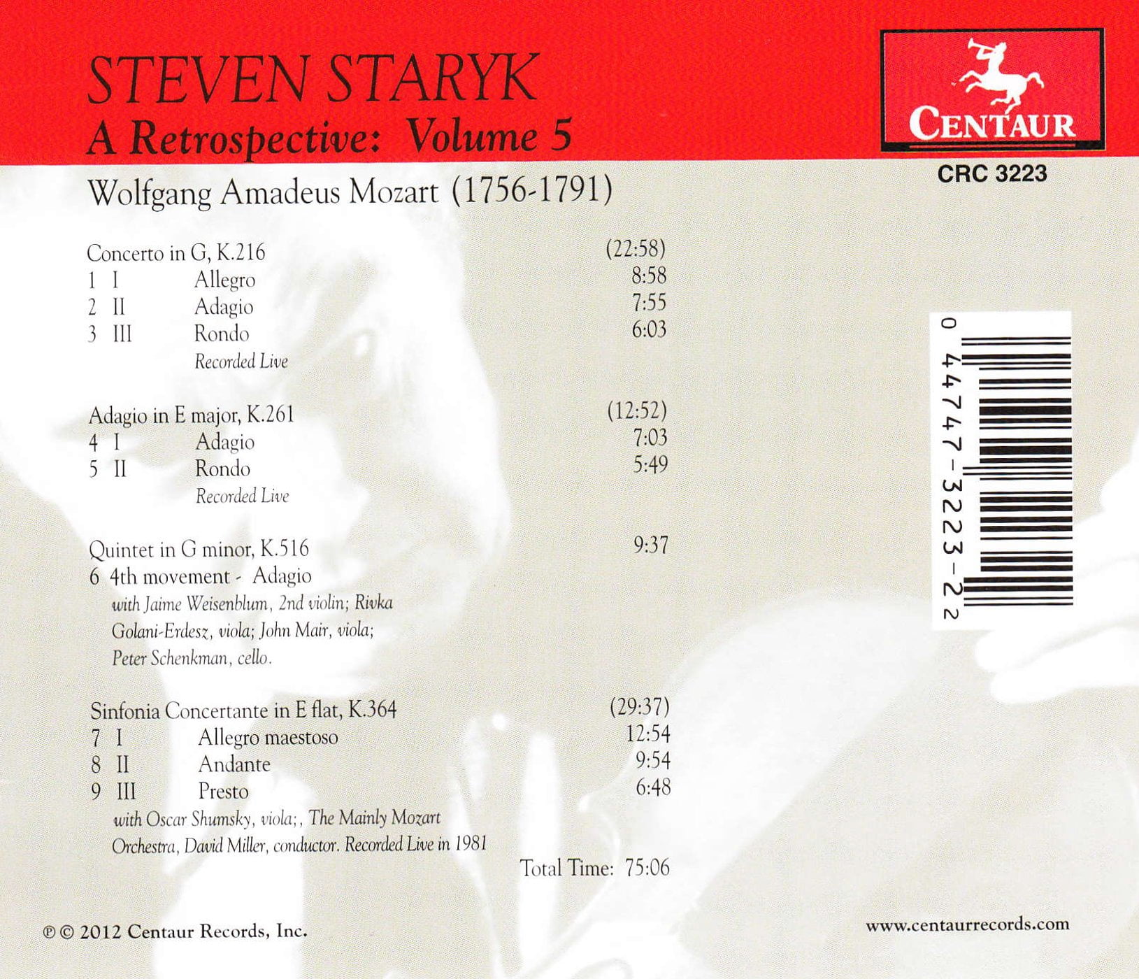 Steven Staryk - Retrospective 5 - Music & Performance - CD