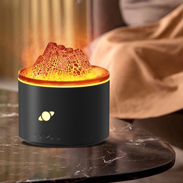 Aidoshy Essential Oil Diffuser,Flame Diffuser, Humidifier, Portable Noiseless Aroma Diffuser For Home, Office Or Yoga Essential Oil Diffuser With No Water Auto-Off Protection for Home Office Room