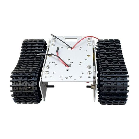 Robot Tank Car Chassis rastreado, habilidades de pensamiento creativo, aleación de aluminio, kit de chasis de automóvil robot inteligente para adultos
