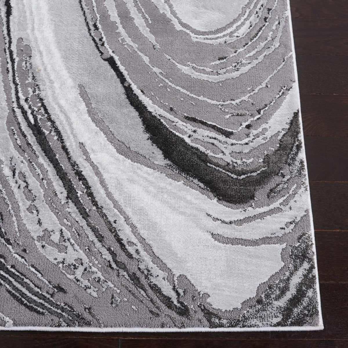 SAFAVIEH Craft Floella Abstract Area Rug, 2'3" x 8' Runner, Light Grey/Grey