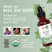 MaryRuths Holy Basil Leaf Liquid Drops, Adaptogenic, Detox, Antioxidant, Vegan, Gluten-Free, Dairy-Free, 1 oz
