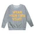 thumbnail image 4 of XAOFW Girls Hoodies Casual Letter Print Long Sleeve Hooded Sweatshirts Soft Cozy Fashion Pullover For Kids Versatile Top 6-7 Years, 4 of 4