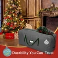 thumbnail image 6 of HOLIDAY SPIRIT Heavy Duty Canvas Bags for Christmas Tree - Waterproof Storage Bag with Reinforced Handles and Dual Zipper for 9 Ft Tree - 600D Oxford Material Protects from Dust and Moisture, Charcoa, 6 of 6
