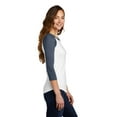 thumbnail image 3 of District DT6211 Women's Fitted Very Important Tee 3/4 Sleeve Raglan, 3 of 6