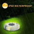 thumbnail image 4 of VONTER Solar Ground Lights Outdoor 16LED Solar Powered Garden Disk Lights,IP67 Waterproof,In ground Solar Garden Lights for Pathway Lawn Yard Roads Walkway Driveway-1pack 16LED White, 4 of 6