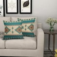 thumbnail image 7 of Western Throw Pillow Covers 16x16 Inch Vintage Turquoise Set of 2 Southwestn Aztec Decorative Pillows Cushion Cover Square Indoor Outdoor Living Room Bedroom Sofa Chair Home Decor (BZ), 7 of 7