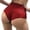Red, variant on Hienoo Women's High Waist Stretch Yoga Shorts Sexy Workout Hotpants Shorts, Sizes S-5XL