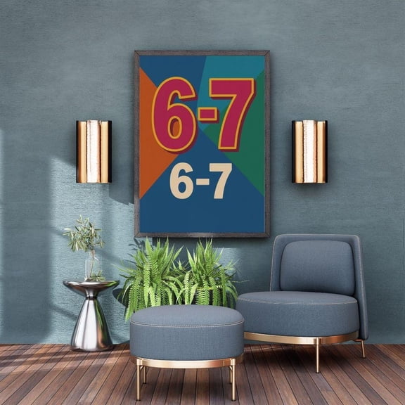 6-7 Art Print, Modern Abstract Wall Decor UNFRAMED PAPER POSTER, Home Decor, Vintage Gift, Living Room Dercor