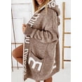 thumbnail image 3 of Cárdigan de mujer, cárdigan largo, sudadera con capucha, holgado, cálido, otoño, chaqueta de invierno, abrigo con capucha, 3 of 5