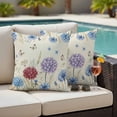 Blue Purple Red Hydrangea Outdoor Waterproof Throw Pillow Covers 18x18 ...